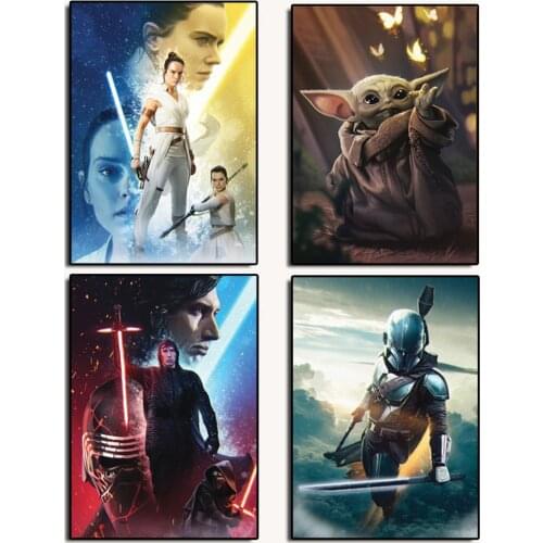 5D Diamond Painting Star Wars Movie Posters And Prints Disney Cartoon Character Wall Art Picture For Living Rome Home Decor