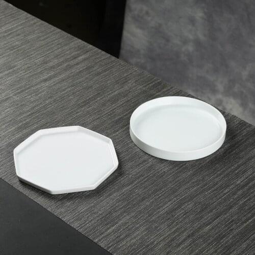 Ceramic Whiteware Kung Fu Tea Set Accessories Pot Tray Tea Pot Base Small Number Japanese Simple Dry Tea Tray Chinese Tea Table
