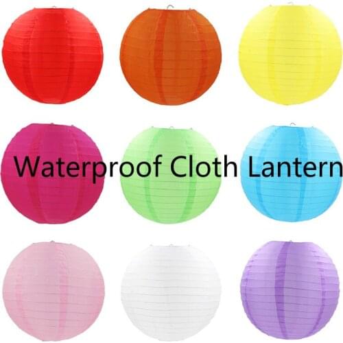 20cm 25cm 30cm 35cm 40cm Chinese Cloth Waterproof Lantern lampion Wedding Birthday Home Garden Bedroom Decoration Party Supplies