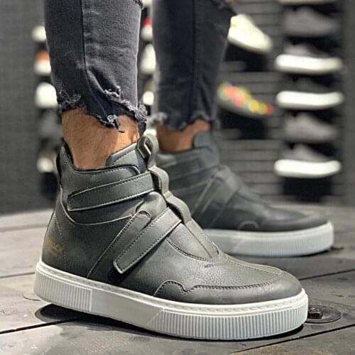 Knack Sports Boots 033 Gray Male Models in Boots Casual Boots Sports Boots Winter Models in Boots Elegant Boots Style Boots spring Fashion