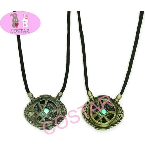 COSTAR Doctor Strange Cosplay Night Light Eye of Agamotto Pendant Necklace