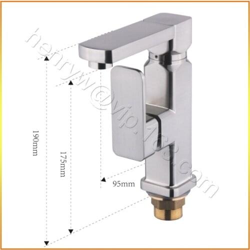 L15002 - Luxury Square Hot & Cold Water Chrome Brass Washbasin Mixer