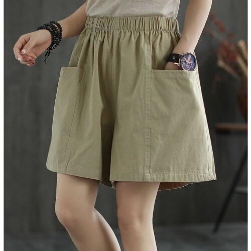 2021 Summer Womens Clothes Cotton Sport Solid Casual Shorts Women Harajuku Elastic High Waist Short Pants Ladies Autumn Y656