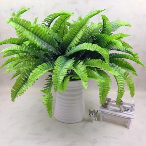 Hot 7 fork simulation fern green plant artificial fern Persian leaf flower wall plant family wedding decoration accessories chea