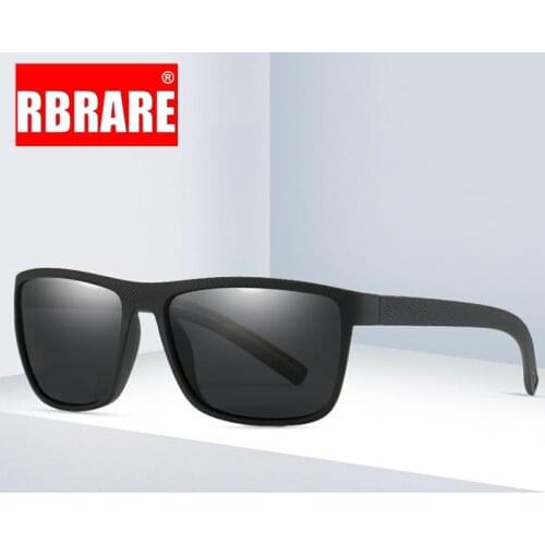 RBRARE Polarized Sunglasses Men Square Mirror Sun Glasses For Men Personalized Drive Sunglasses Men Trend Shades Sun Protection