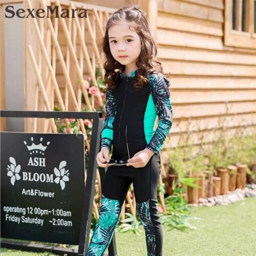 2019 New quality Kids surfing wetsuits for boy/girls surf wear swimsuit Cute children diving suit with uv protection swimwear