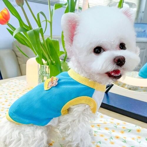 Pet Clothing Couples Wear Summer Thin Cool Mesh Vest To Shade The Sun and Breathe Poodle Bichon Schnauzer Pomeranian Gilet Dog