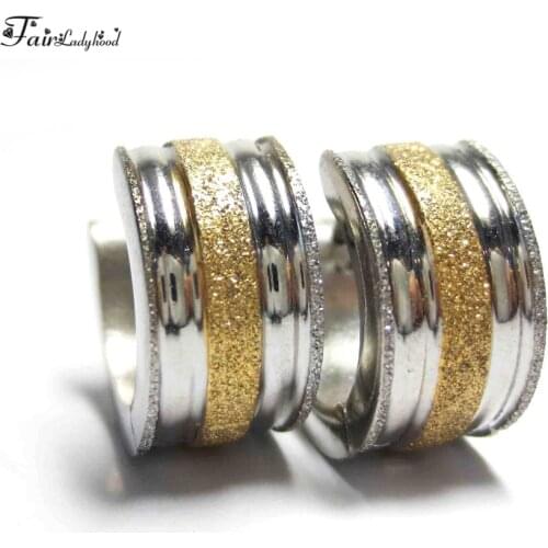 FairLadyHood 7 x 12 mm New Arrival Earring Fashion Jewelry Stainless Steel Golded Plated Jewelry Earring For Women