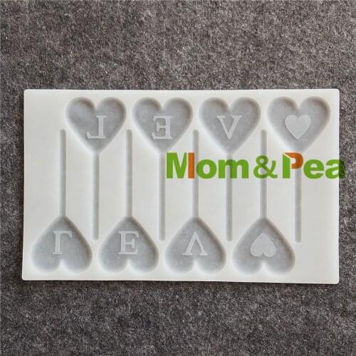 Mom&Pea CX157 High Quality LOVE Heart Shaped Silicone Mold Chocolate Mold Cake Decoration