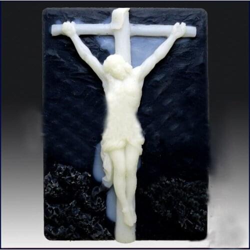 Silicone Molds Soap Mold Fondant Molds Silicone Forms Soap Aroma Stone Molds Silica Gel Jesus Was Tied to The Cross Silicone