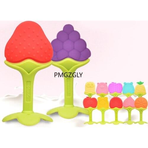 1pcs Silicone Chew Dental Care Toothbrush Nursing Beads Gift Infant Toys Baby Teether Safe Toys Toddle Banana Teething Ring