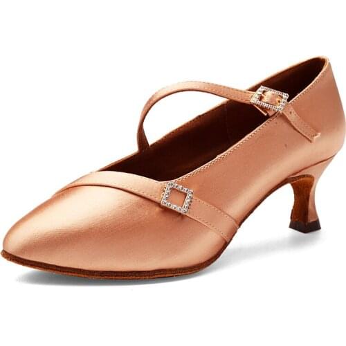 Women Ballroom Dancing Shoes Practice Ladies Latin Ballroom Salsa Party Dance Shoes Girls Latin Dance Shoes heeled 5CM/7CM