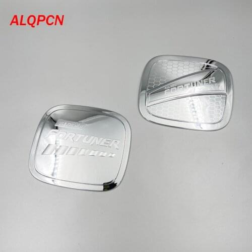 Outer fuel tank chrome cover For 2016 2017 2018 2019 Toyota FORTUNER gas tank cover chrome