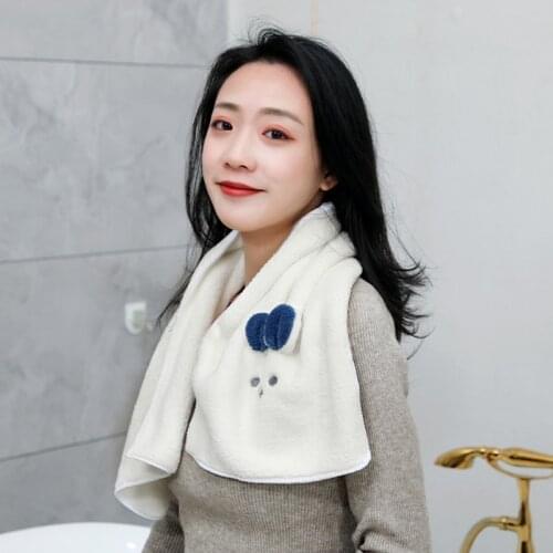 YADA Cartoon Pattern Rapid Fast Drying Hair Hat Absorbent Towel Cap Turban Wrap Soft Shower Hat Towel For Adults Women TW200014