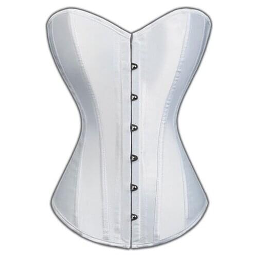 COLDKER Women Fashion Boned Corset female clothes Satin Plus Size Overbust Lace Up Sexy Underwear Full Body Shaper S-6XL