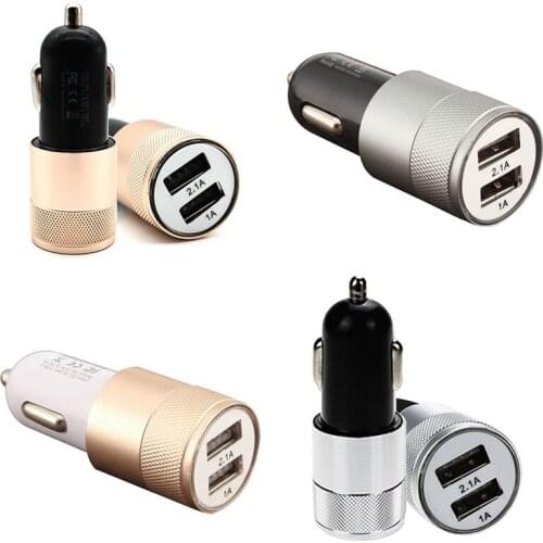 1PC New Car Dual USB Charger Two Twin Port USB Plug Universal For Car Lighter Socket Charger Adapter