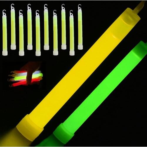 10PCS 6-INCH Industrial Grade Glow Sticks Ultra Bright Emergency Light Sticks - Green