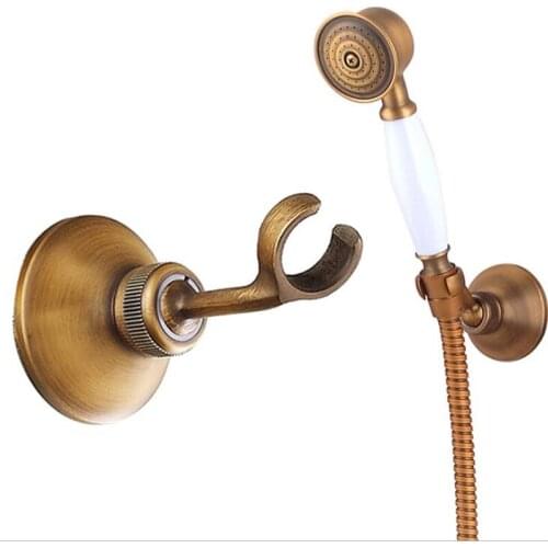 Antique Copper Shower Support Rotating Shower Handheld Shower Socket Bathroom Shower Holder Bathroom Supplies