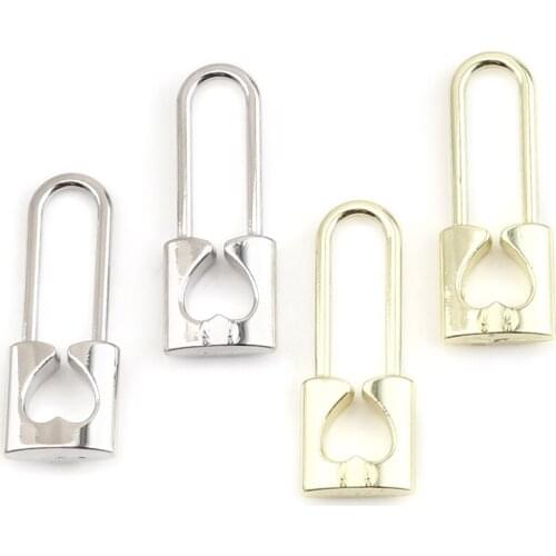 Punk Style Valentines Day Charms Lock Gold/Silver Sweet Heart Pendants DIY Making Necklace Earrings Jewelry 26mm x 10mm,10PCs