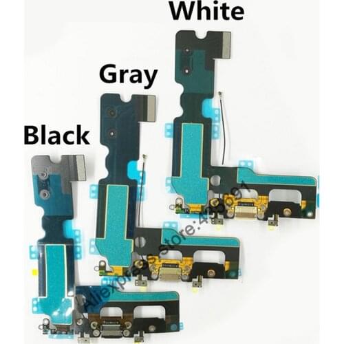 20Pcs Charging Dock Charger Port Headphone Audio Jack Connector with Microphone Flex Cable For iPhone 7 Plus 5.5" Replacement