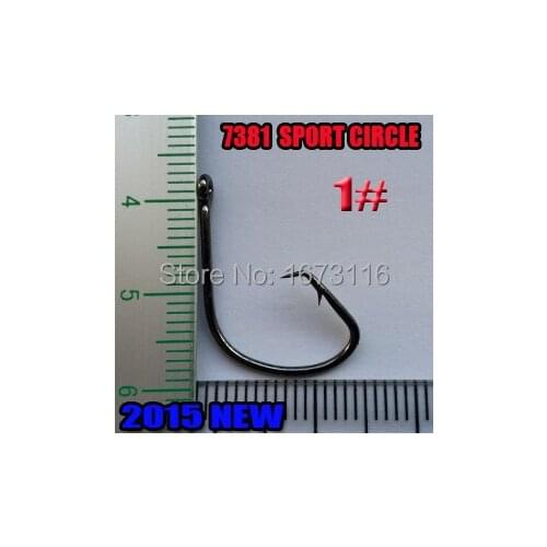 2015NEW V7381 SPORT CIRCLE HOOK size:1#,quantily 50pcs