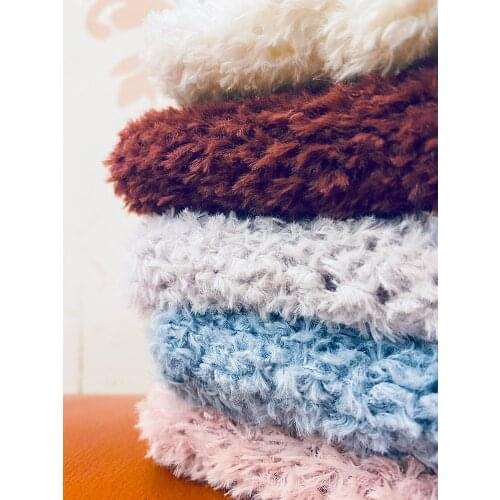 500g/ball Vintage Pink Imitation Fur Line Soft Smooth Sweater Coat Scarf Hand-Woven Wool