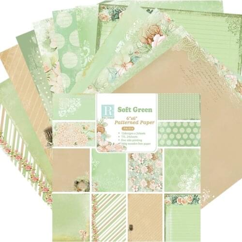 6 Inch 12 Patterns Mixed Scrapbooking Pattern Paper DIY Album Background Paper