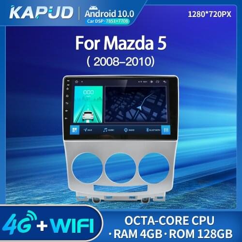 Kapud Android 10.0 Car Multimedia Player For Mazda 5 2008-2010 Radio 9" Stereo BT GPS Wifi Octa-Core Navigation