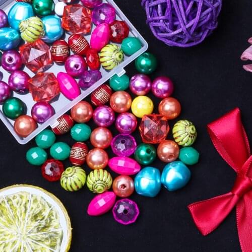 Assorted Glass Beads, Mixed Shaped Colors Loose Beads Spacer Beads Glass Crystal Beads Jewelry Findings Charms for Bracelets