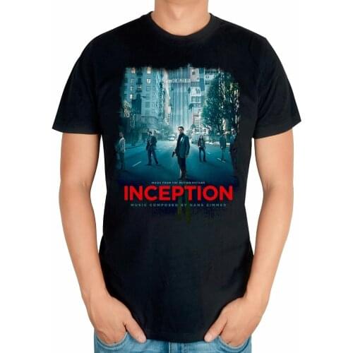 Black Summer Style Cool Fashion Inception Hans Zimmer men women movie shirt mma print 3D Cotton T-shirt Music fitness XXXL