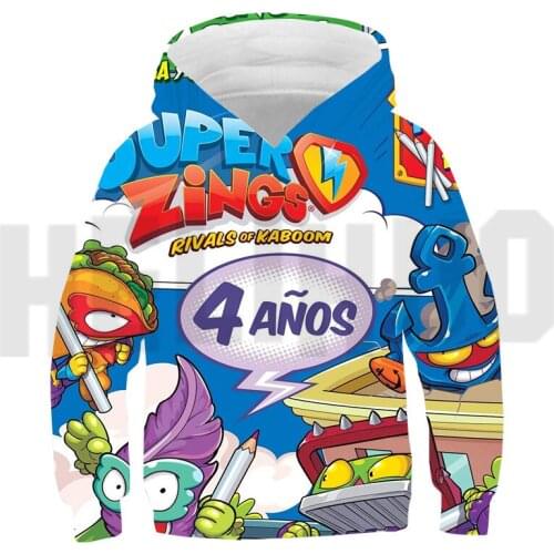 3D Print Childrens Sweatshirt Funny Super Zings Hoodies Superzings Serie 4 Anime Game Oversize Streetwear Men Teenager Harajuku
