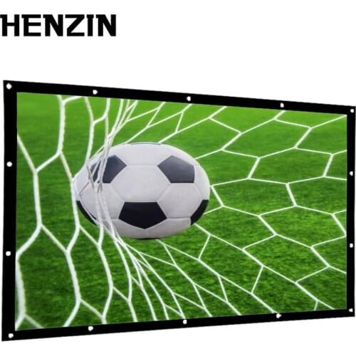 100 inch Foldable Projection Screen 100" 16:9 HD PVC Fabric Projector Screen for Home Theater Indoor Outdoor Moive Cinema Office