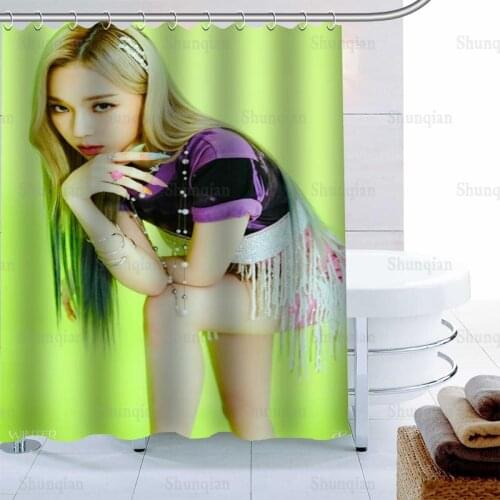HOT KPOP Aespa Winter Shower Curtain Decor Waterproof Polyester Fabric Bath Curtain 180X180cm Eco-friendly Bathroom Curtain 0512