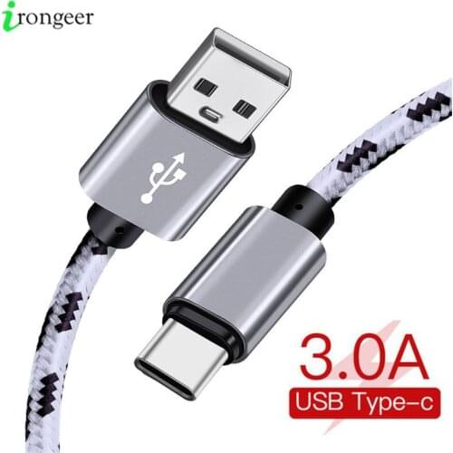 3A Quick Charge 3.0 USB Type C Cable for Xiaom Redmi Note 7 Fast Charging Type-C Cable for Samsung S9 S10 Plus For Huawei P30