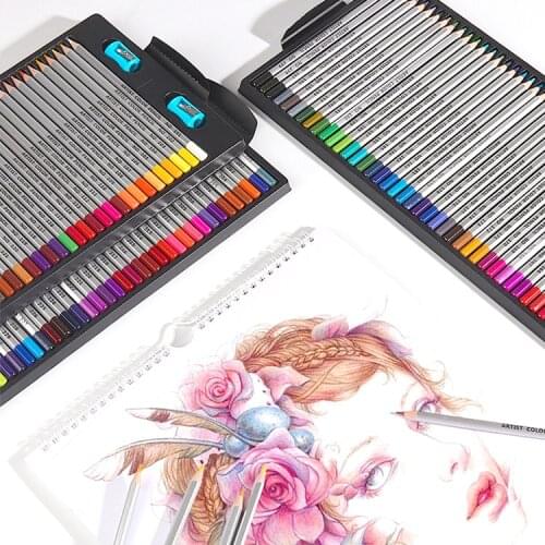 150 Oily Pencil Student Sketch Drawing Log Pen Hexagonal Professional Colored Pencils Lapis Artist Crayons Sketch Pencils Set