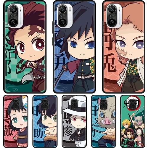 Demon Slayer Cute Silicone Case For Xiaomi Redmi Note 9S 9 8 Pro 9C 7 8T 8 10 9A 7A K40 4G 8A Back Phone Cover Soft Capa