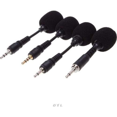 Mobile phone Mini 3.5mm Interface Flexible Microphone Stereo For iPhone Android