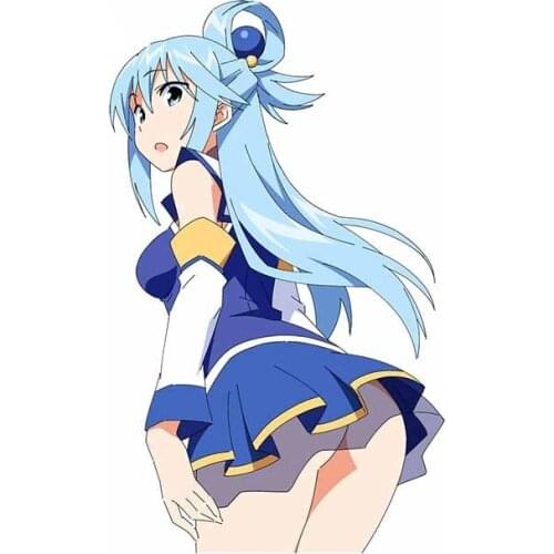 Cartoon Short Skirt Motorcycle Refrigerator Cover Scratches Anti-UV Waterproof Car Stickers Windshield Decal Anime RV Decoration