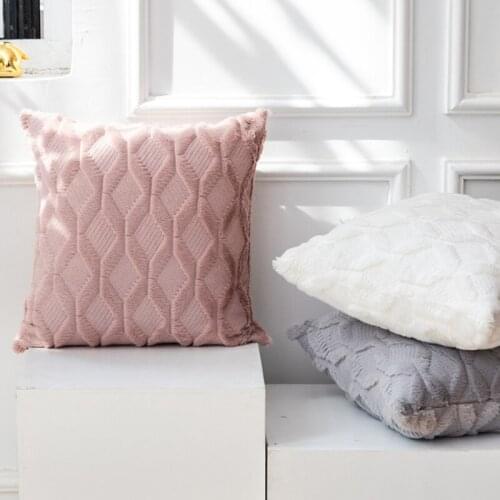 Throw Pillow Covers Diamond Pattern For Sofa Square Cushion Cover 45X45 Decoracion Salon Sofa Pillows Colorful (Without Core)