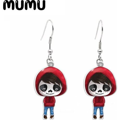 2020 New Coco Miguel Love Music Dangle Earring Funny Acrylic Earrings Handmade Jewelry Epoxy Resin Fish Hook Earring