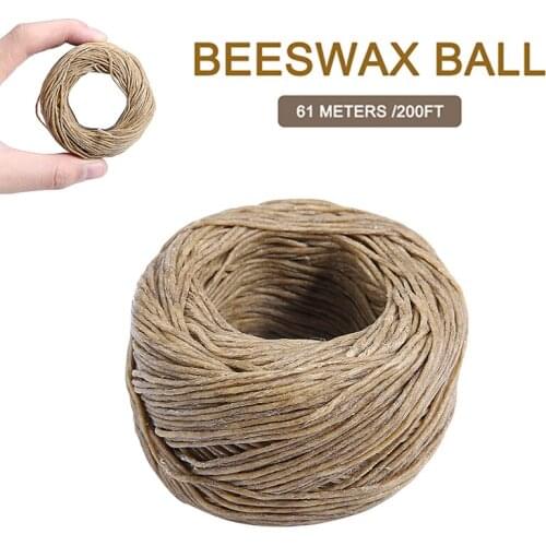 New 1.0mm-1.1mm Hemp Fiber Organic Hemp Wick Natural Beeswax Coating Candle Wick DIY Crafts for Candles Making