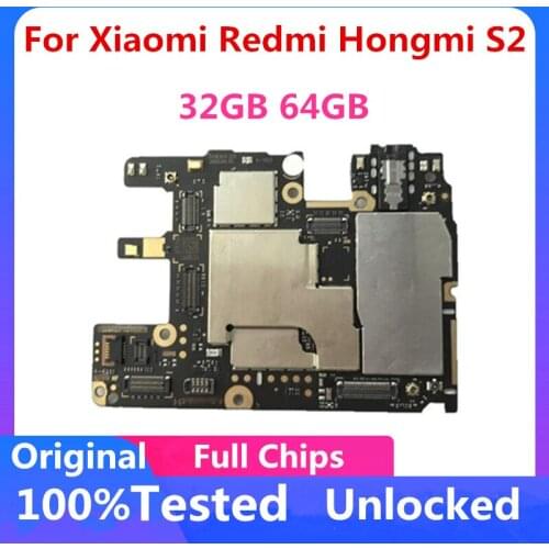 For RedMi S2 HongMi S2 Original Unlocked Motherboard 32GB 64GB Full Tested Logic Board Android System Full Chips Good Plate