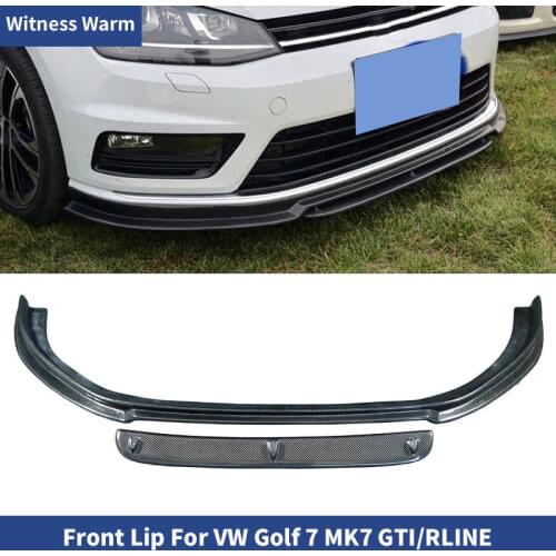 GOLF 7 Rline Carbon Fiber Front Bumper Lip Diffuser for Volkswagon golf 7 Rline Bumper VII MK7 2014 2015 2016 Car Styling