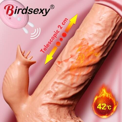 Realistic Dildo Vibrator 10 Speeds Telescopic Swing Vibrating Dildo Female Masturbation Penis Sex Toys For Women Adult Sex Shop