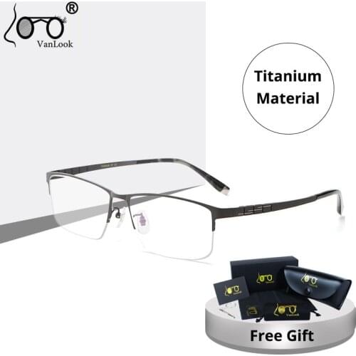 Luxury Business Man Titanium Glasses Frame Eyewear Optical Myopia Prescription Eyeglasses Square Spectacle