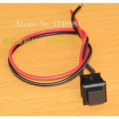 [SA]No square button switch trigger lock switch normally open RESET reset button with a line of black PB307B--50pcs/lot