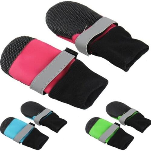 Pet product indoor pet dog shoes soft warm magic waterproof pet shoes sock anti-slip PU boot 3 colors sock shoes big dog shoes