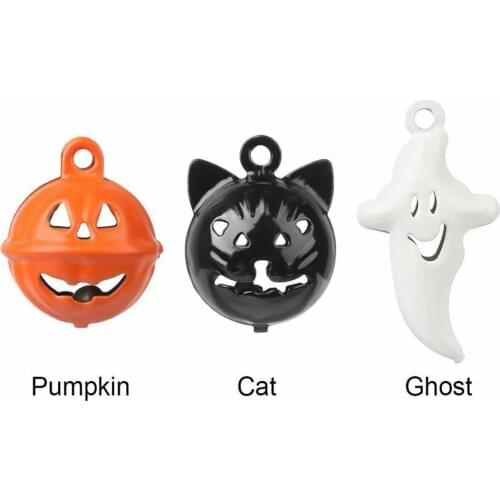Halloween Decoration Ghost Bell Pumpkin Cartoon Little Bell Holiday Home Decoration Ornaments Cute Little Pumpkin Shaped Gift