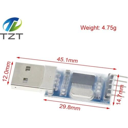 USB toTTL / USB-TTL / STC microcontroller programmer / PL2303 in nine upgrades plate with a transparent cover