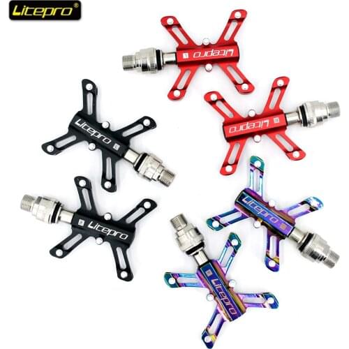 Litepro Bicycle Quick Release Pedal Aluminum Alloy Bearing Pedal Brompton Folding Bike Mountain Bike Road Bicycle Crankset Pedal